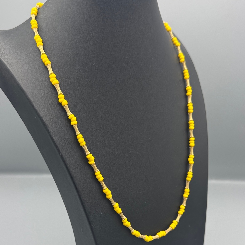 les bernard necklace yellow and gold tone - Picture 2 of 4
